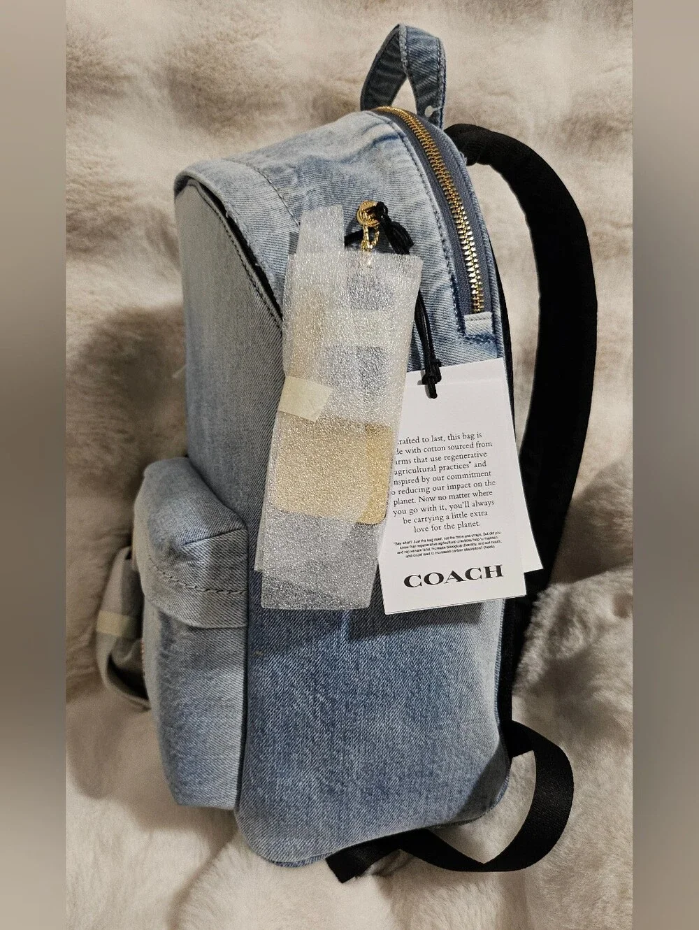 Coach Taylor Small Backpack In Loved Denim